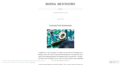 Desktop Screenshot of doingdentistry.wordpress.com