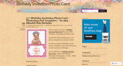Desktop Screenshot of birthdayinvitationphotocard.wordpress.com