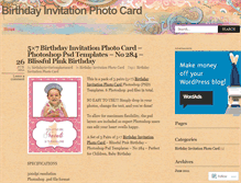 Tablet Screenshot of birthdayinvitationphotocard.wordpress.com