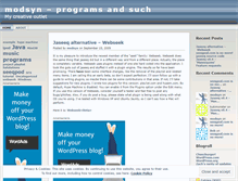 Tablet Screenshot of modsyn.wordpress.com