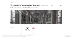 Desktop Screenshot of malawiimmersionsemianr.wordpress.com