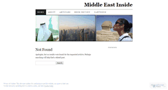 Desktop Screenshot of middleeastinside.wordpress.com