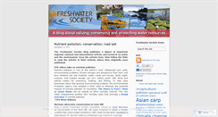 Desktop Screenshot of freshwatersocietyblog.wordpress.com