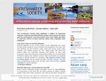 Tablet Screenshot of freshwatersocietyblog.wordpress.com