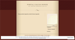 Desktop Screenshot of portalcalciodonne.wordpress.com