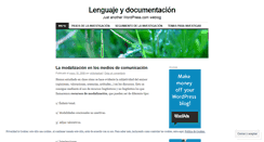 Desktop Screenshot of lenguajeydocumentacion.wordpress.com