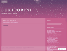 Tablet Screenshot of lukitorini.wordpress.com