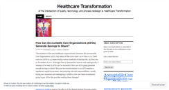 Desktop Screenshot of healthcaretransformed.wordpress.com