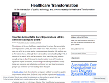 Tablet Screenshot of healthcaretransformed.wordpress.com