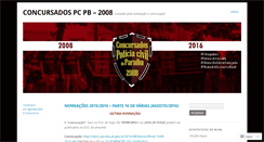Desktop Screenshot of concursadospcpb2008.wordpress.com