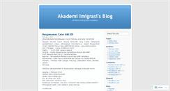 Desktop Screenshot of akademiimigrasi.wordpress.com