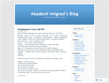 Tablet Screenshot of akademiimigrasi.wordpress.com