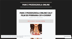 Desktop Screenshot of panizprzedszkola.wordpress.com