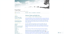 Desktop Screenshot of begnadigt.wordpress.com