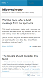Mobile Screenshot of idiosynchrony.wordpress.com