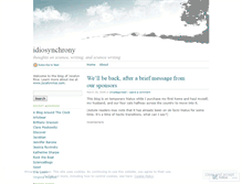 Tablet Screenshot of idiosynchrony.wordpress.com