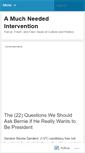 Mobile Screenshot of aneededintervention.wordpress.com