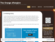 Tablet Screenshot of orangeafterglow.wordpress.com