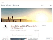 Tablet Screenshot of livegrowrepeat.wordpress.com