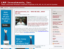 Tablet Screenshot of lmpinvestments.wordpress.com