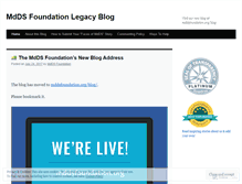 Tablet Screenshot of mddsfoundation.wordpress.com