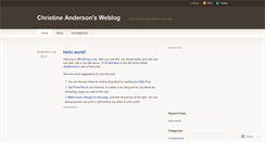 Desktop Screenshot of christineanderson.wordpress.com