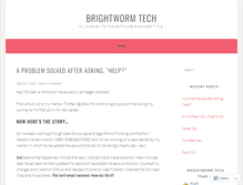 Tablet Screenshot of brightwormtech.wordpress.com