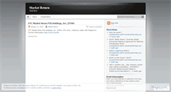 Desktop Screenshot of marketreturn.wordpress.com