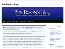 Tablet Screenshot of bobrosenblog.wordpress.com