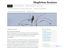 Tablet Screenshot of mapletonseniors.wordpress.com