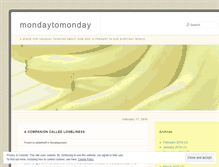 Tablet Screenshot of mondaytomonday.wordpress.com