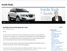 Tablet Screenshot of insidesaab.wordpress.com