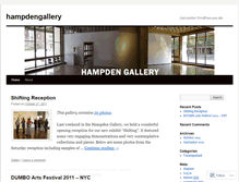 Tablet Screenshot of hampdengallery.wordpress.com