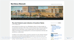 Desktop Screenshot of notsincenineveh.wordpress.com