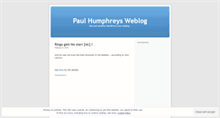 Desktop Screenshot of paulhu.wordpress.com