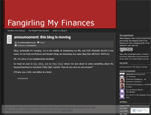 Tablet Screenshot of fangirlingmyfinances.wordpress.com