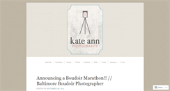 Desktop Screenshot of kateannphotographyblog.wordpress.com