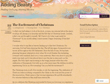 Tablet Screenshot of addingbeauty.wordpress.com