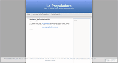 Desktop Screenshot of lapropaladora.wordpress.com