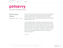 Tablet Screenshot of petsavvy.wordpress.com