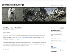 Tablet Screenshot of bullfrogsandbulldogs.wordpress.com