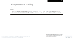 Desktop Screenshot of kompressor.wordpress.com