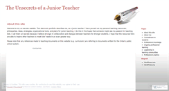 Desktop Screenshot of juniorteacher.wordpress.com