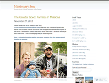 Tablet Screenshot of missionaryjon.wordpress.com