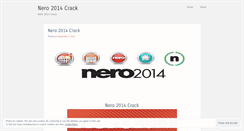 Desktop Screenshot of nero2014crack.wordpress.com