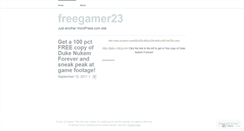 Desktop Screenshot of freegamer23.wordpress.com