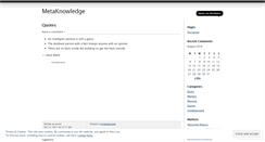 Desktop Screenshot of metaknowledge.wordpress.com