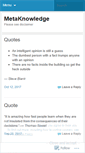 Mobile Screenshot of metaknowledge.wordpress.com
