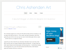 Tablet Screenshot of chrisashendenart.wordpress.com