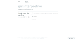 Desktop Screenshot of girlinterpretive.wordpress.com